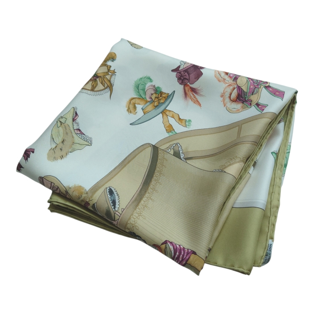 HERMES Paris Modiste Silk Scarf 90 New Authentic - Picture 7 of 7